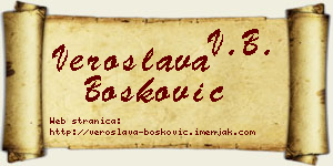 Veroslava Bošković vizit kartica